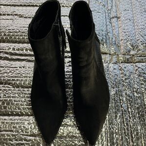 JustFab Sleek Black Ankle Booties